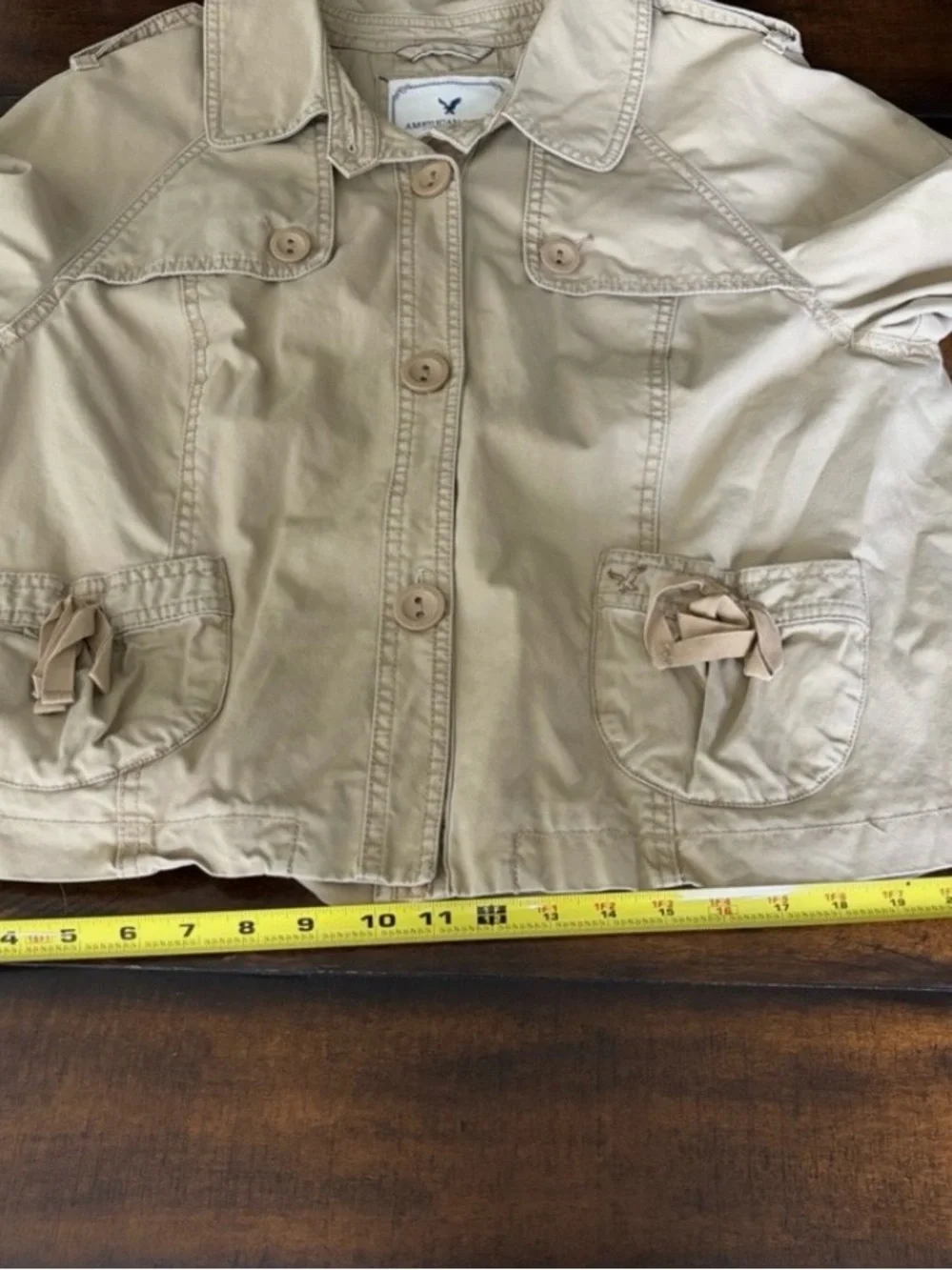 American Eagle Womens Size LG Tan/Beige Button Up Jacket